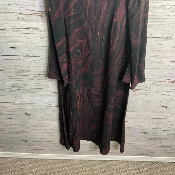 Rachel Zoe black red Maxi long sleeve cold shoulder dress size small - Picture 10 of 14